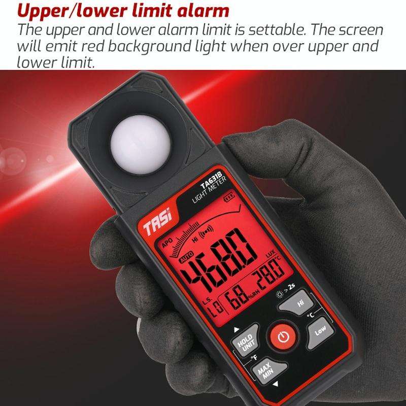 TASI TA631A 200,000 LUX Illuminating Meter Bright Test Instrument Brightness Light Meter
