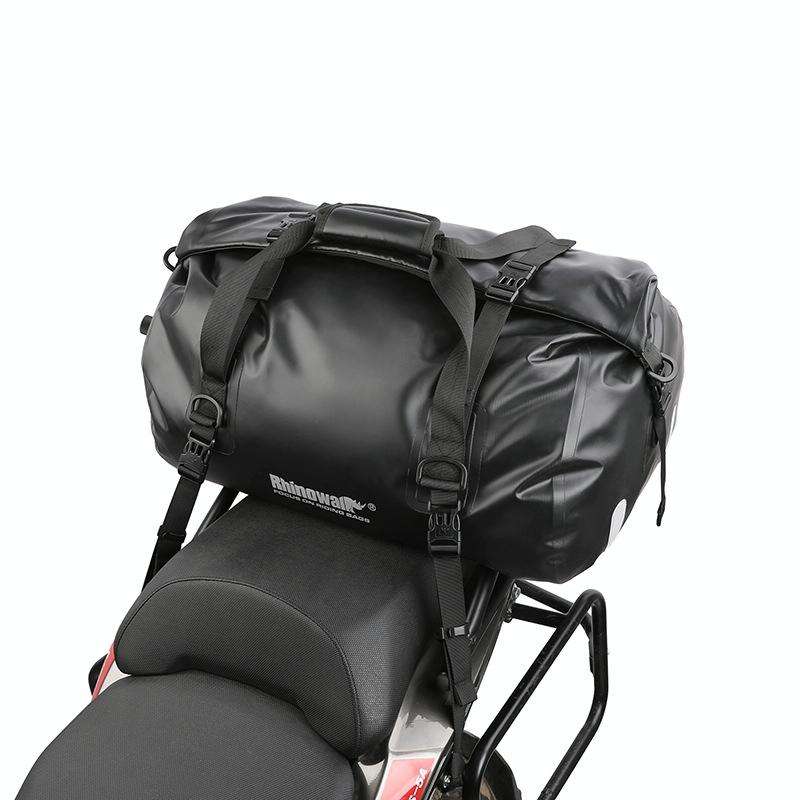 Rhinowalk MT20450 45L Large Capacity Portable Waterproof Motorcycle Tail Bag(Black)