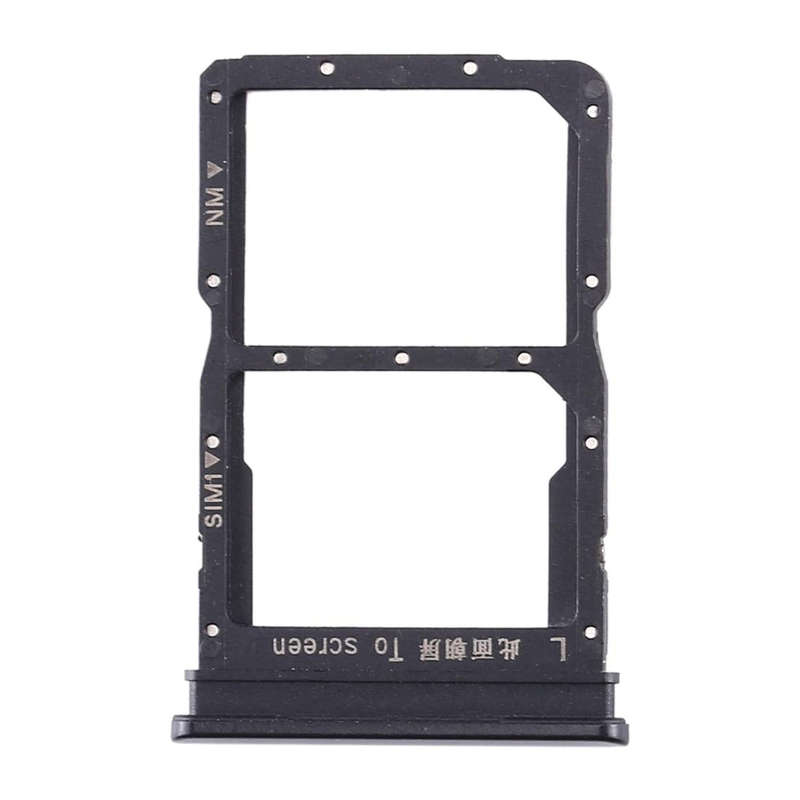 SIM Card Tray + NM Card Tray for Huawei Honor 20 Lite (Black)