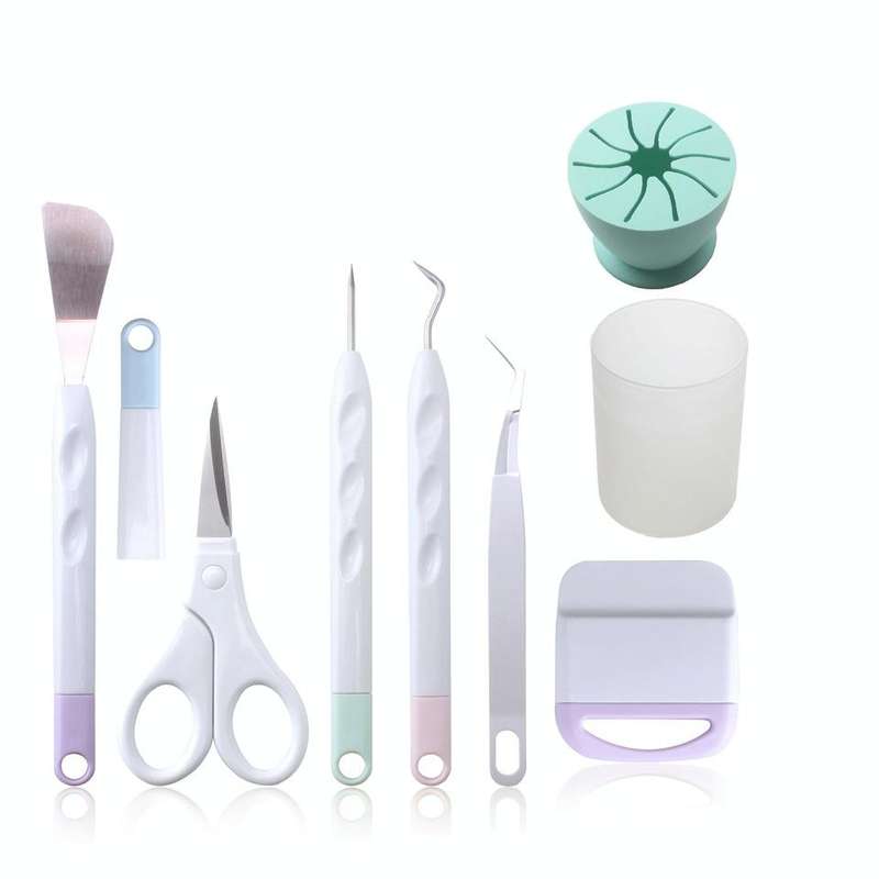 6 In 1+Recycler+Pen Holder Vinyl Weeding Tool Set DIY Silhouette Embossed Engraving Tool