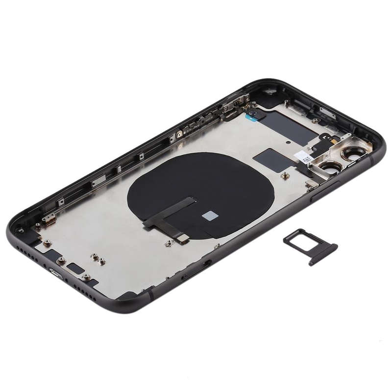 Battery Back Cover (with Side Keys & Card Tray & Power + Volume Flex Cable & Wireless Charging Mo...