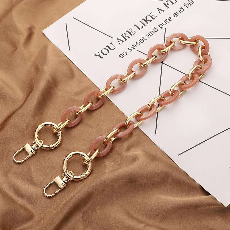 L204 Acrylic Handmade Chain Phone Lanyard with Gasket, Model:L204-3HS-60cm