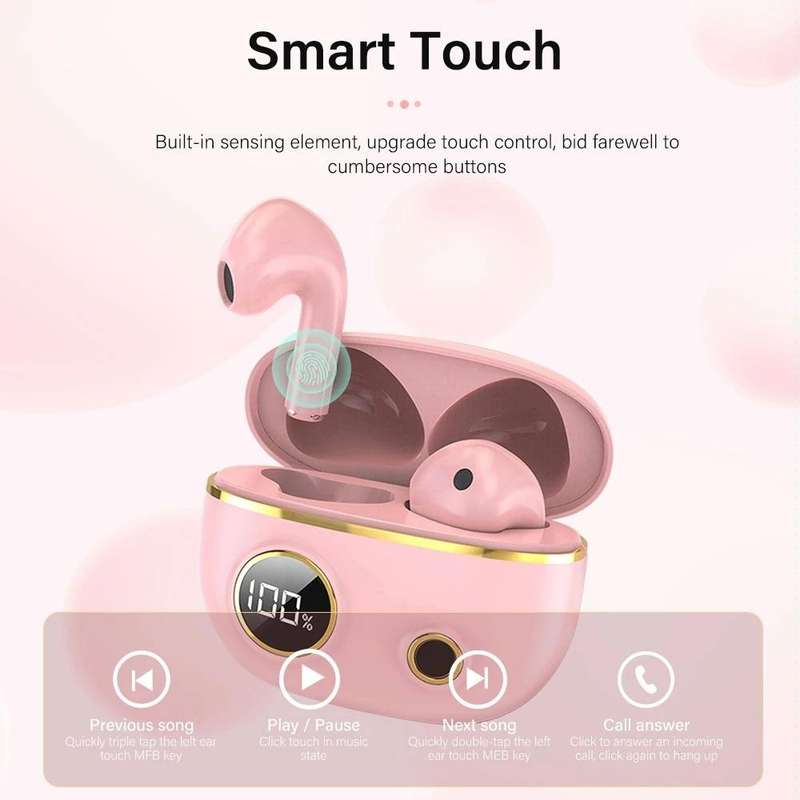 PRO100 TWS Bluetooth 5.2 Noise Canceling Waterproof Earphones 9D Stereo Sports Headphone with Cha...