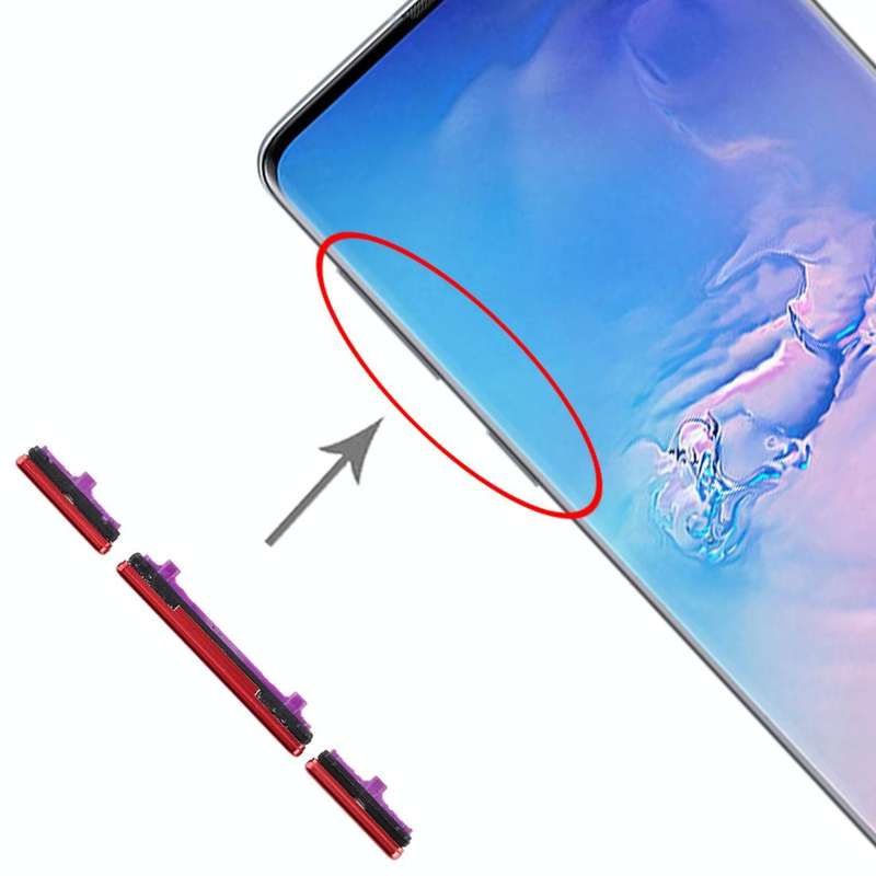 For Galaxy S10 / Galaxy S10+ 10 Set Side Keys(Red)
