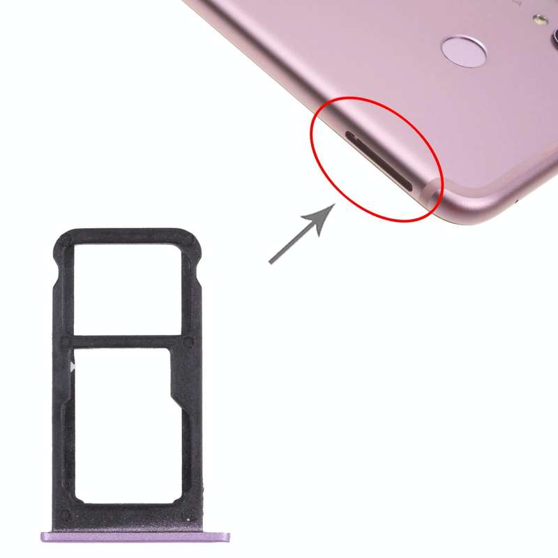 SIM Card Tray + SIM Card Tray / Micro SD Card Tray for Honor Play(Purple)