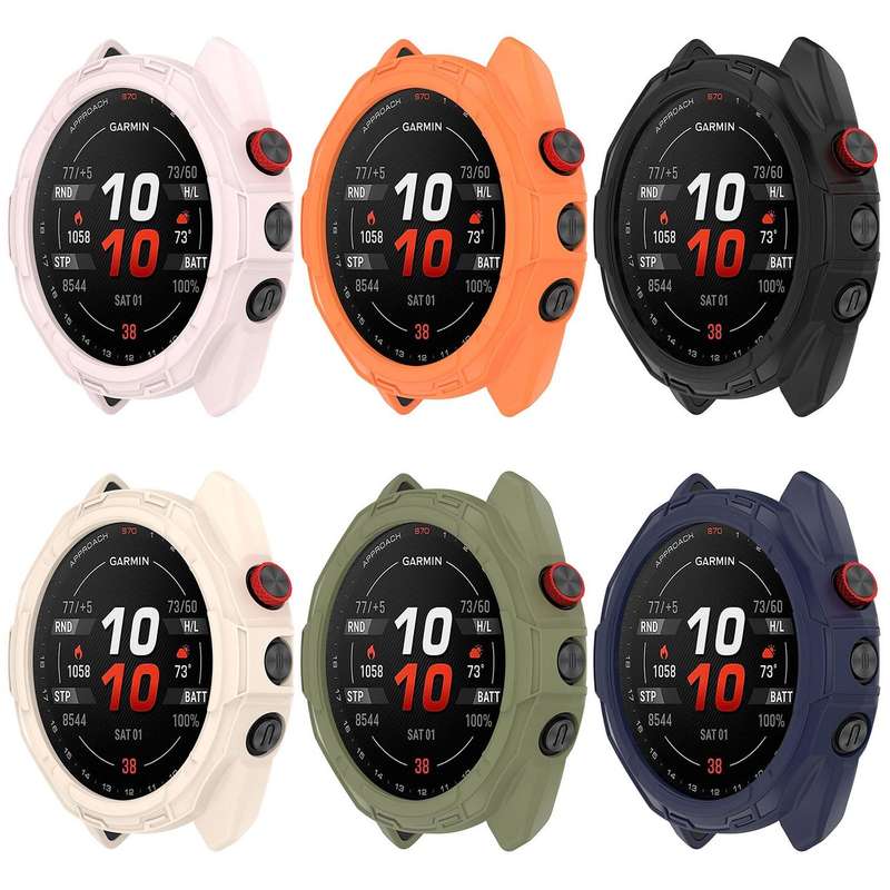 For Garmin Approach S70 47mm Armor Hollow Watch Protective Case(Starlight Color)
