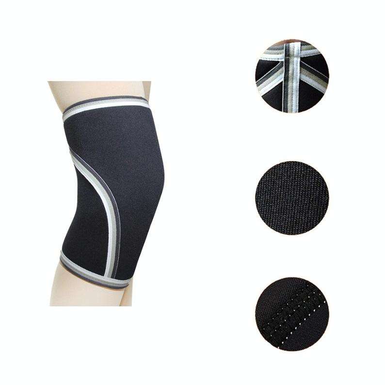 7mm SCR Neoprene Rubber Weightlifting Knee Pads Outdoor Sports Protector, Size:XXL(Black)