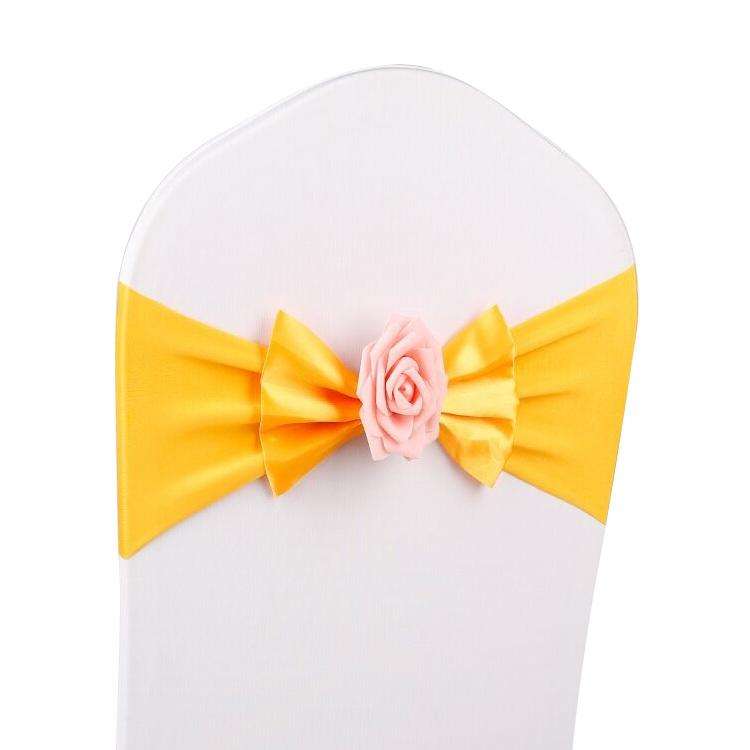 Wedding Chair Cover Sash Satin Fabric Bow Tie Ribbon Band Decoration Hotel Wedding Party Ceremony...
