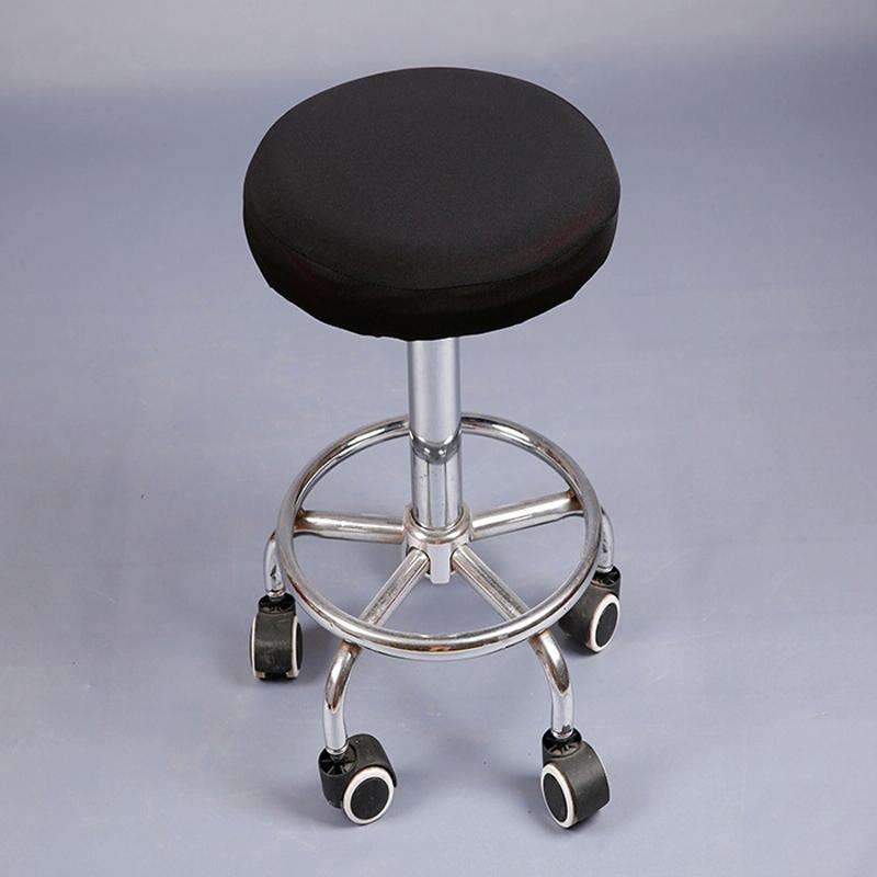 For Diameter 28-35cm Stretch Round Stool Sleeve Swivel Round Chair Covers(Black)