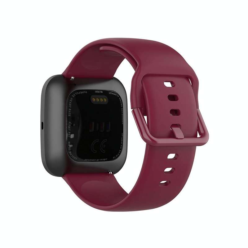23mm Color Buckle Silicone Wrist Strap Watch Band for Fitbit Versa 2 / Versa / Versa Lite / Blaze...