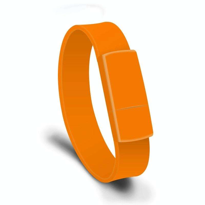 MicroDrive 32GB USB 2.0 Fashion Bracelet Wristband U Disk (Orange)