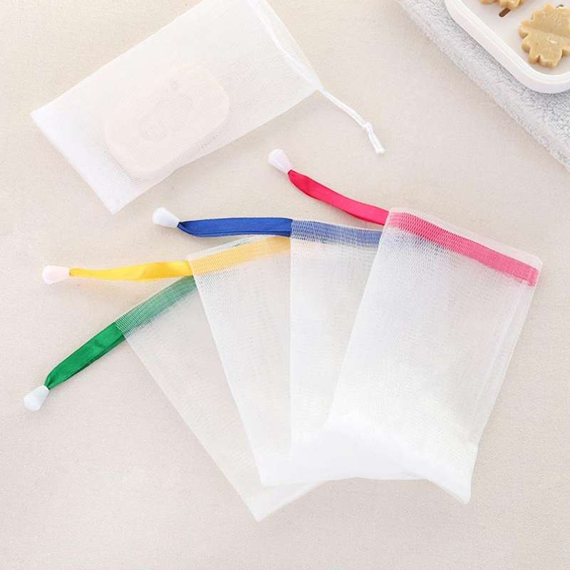 5 PCS Hanging Bag Cleaning Foam Cleanser Handmade Soap Bubble Net, Random Color Delivery