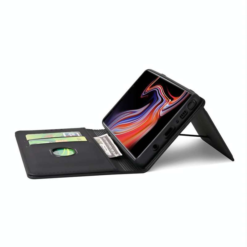 For Samsung Galaxy Note9 Strong Magnetism Liquid Feel Horizontal Flip Leather Case with Holder & ...