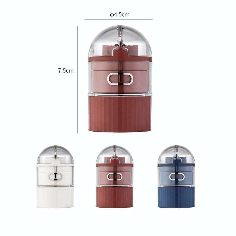 S0466 Medicine Cutter Tablet Grinding Cutter Medicine Dispensing Transparent Portable Storage Box...