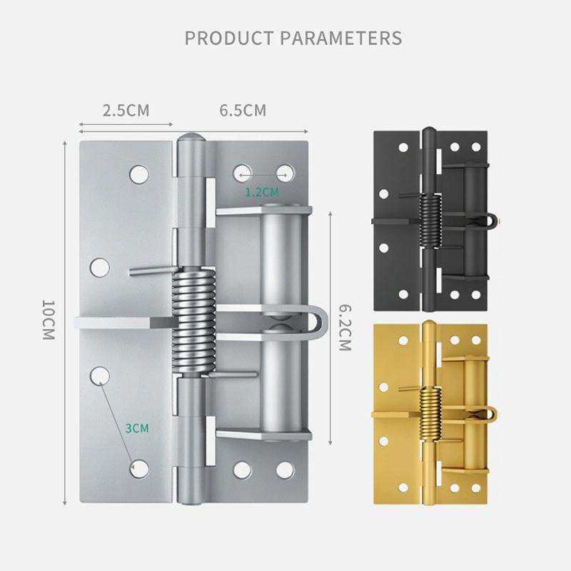 4 Inch Multifunctional Door Closer Automatic Door Closing Hinge, Color: Color Steel Gold