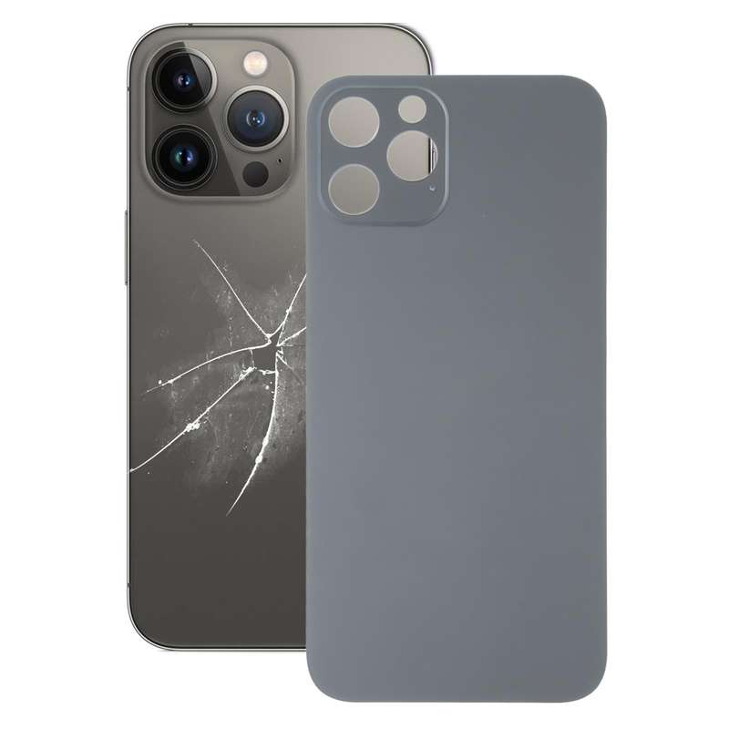 Easy Replacement Big Camera Hole Glass Back Battery Cover for iPhone 13 Pro Max(Graphite)
