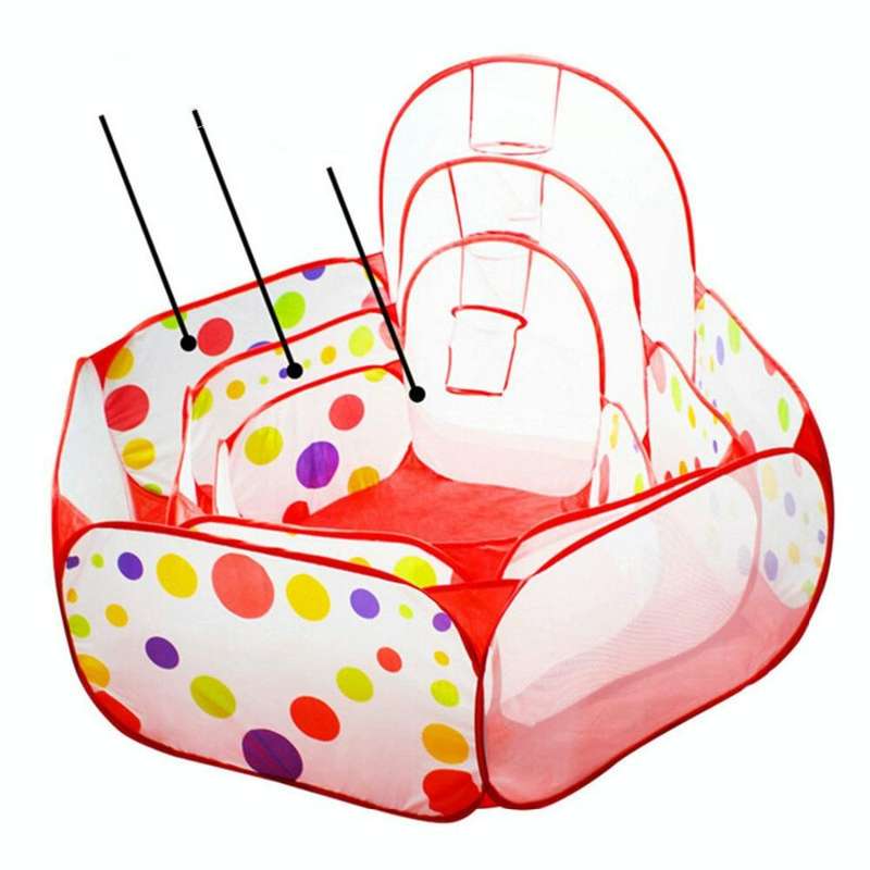 Folding Portable Baby Polka Dot Hexagon Indoor Ball Pool Game Fence 0.9 m in Diameter