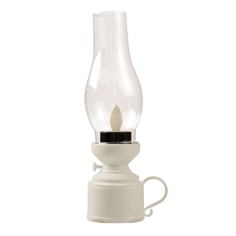 Retro Luminous Kerosene Lamp Christmas Simulation Oil Lamp Decoration, Spec: Shaking (White)