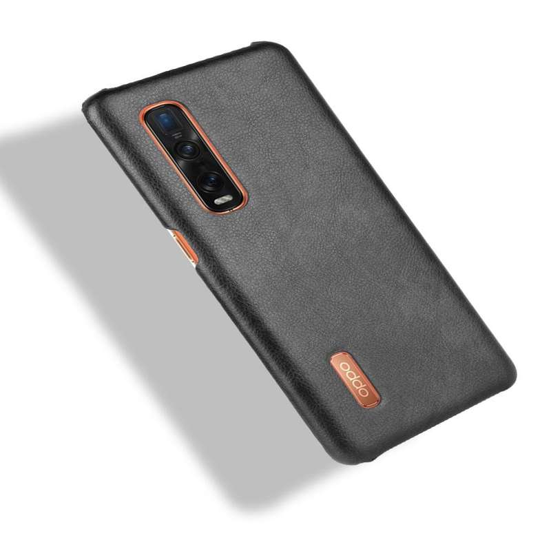 For Oppo Find X2 Pro Shockproof Litchi Texture PC + PU Case(Black)