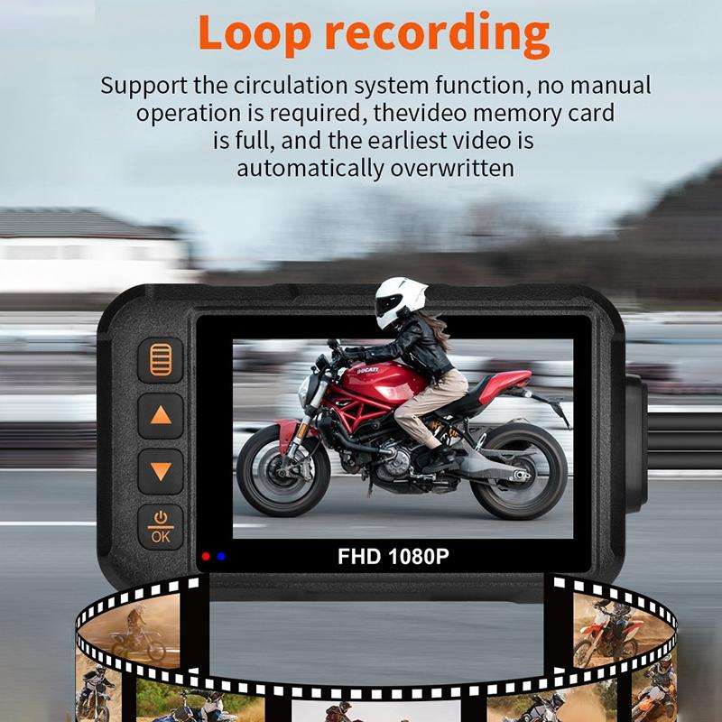 SE60 3.0 inch 1080P Waterproof HD Motorcycle DVR, Support TF Card / Cycling Video / Parking Monit...