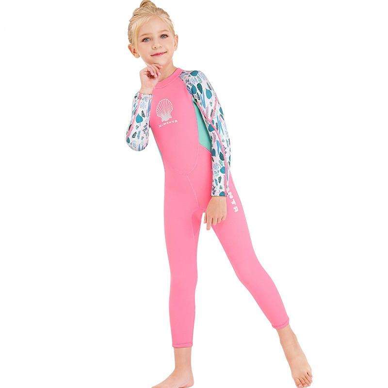 DIVE & SAIL M150556K Shell Pattern Children Diving Suit One-piece Swimsuit Snorkeling Surfing Ant...