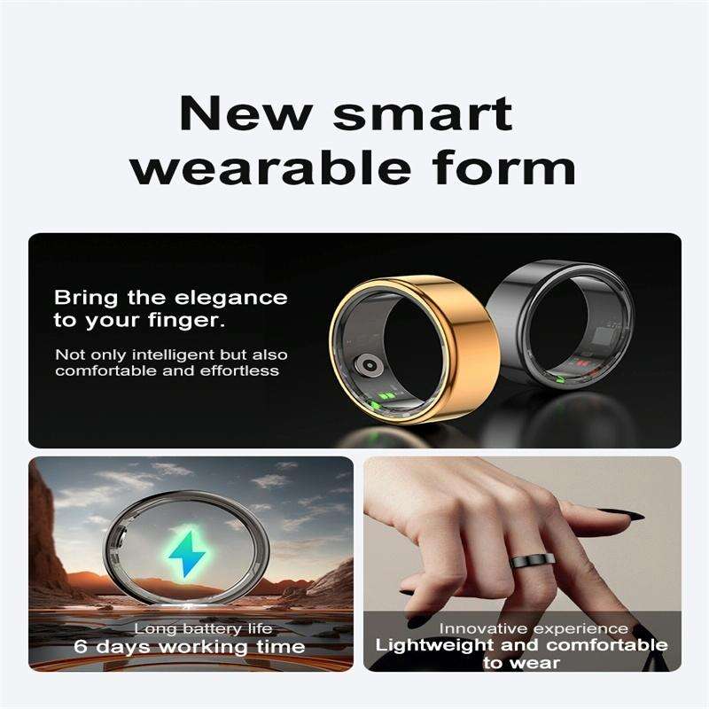 R02 SIZE 11 Smart Ring, Support Heart Rate / Blood Oxygen / Sleep Monitoring / Multiple Sports Mo...