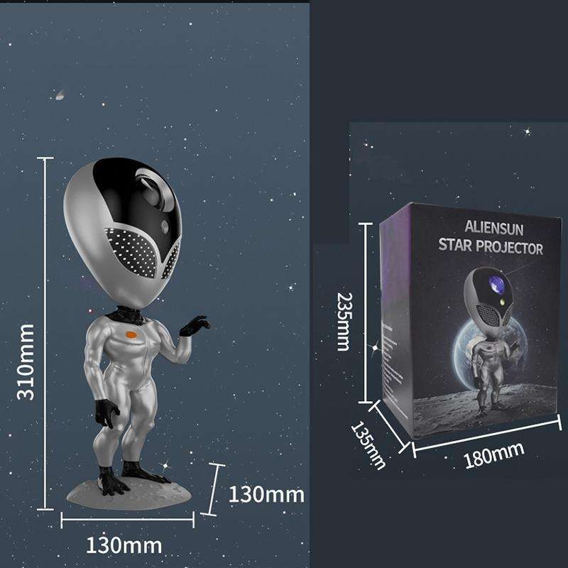 YHD001 Alien Star Projection Light Atmosphere Night Light(Silver Black)