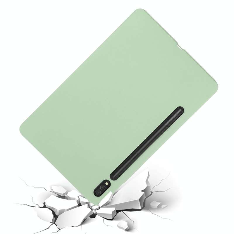 For Samsung Galaxy Tab S8 / S7 Pure Color Liquid Silicone Shockproof Tablet Case(Green)