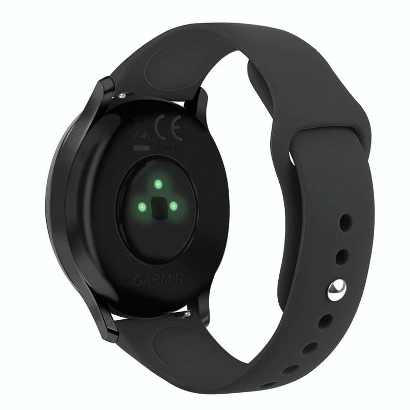 For Garmin Vivoactive 3 / Vivomove HR Solid Color Reverse Buckle Silicone Watch Band, Size: Large...
