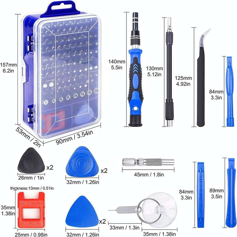 110 in 1 Magnetic Plum Screwdriver Mobile Phone Disassembly Repair Tool(Blue)