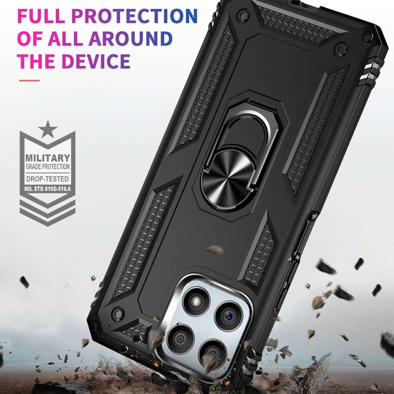 For Honor Play6T Pro / X8 / X30i Shockproof TPU + PC Phone Case with 360 Degree Rotating Holder(B...