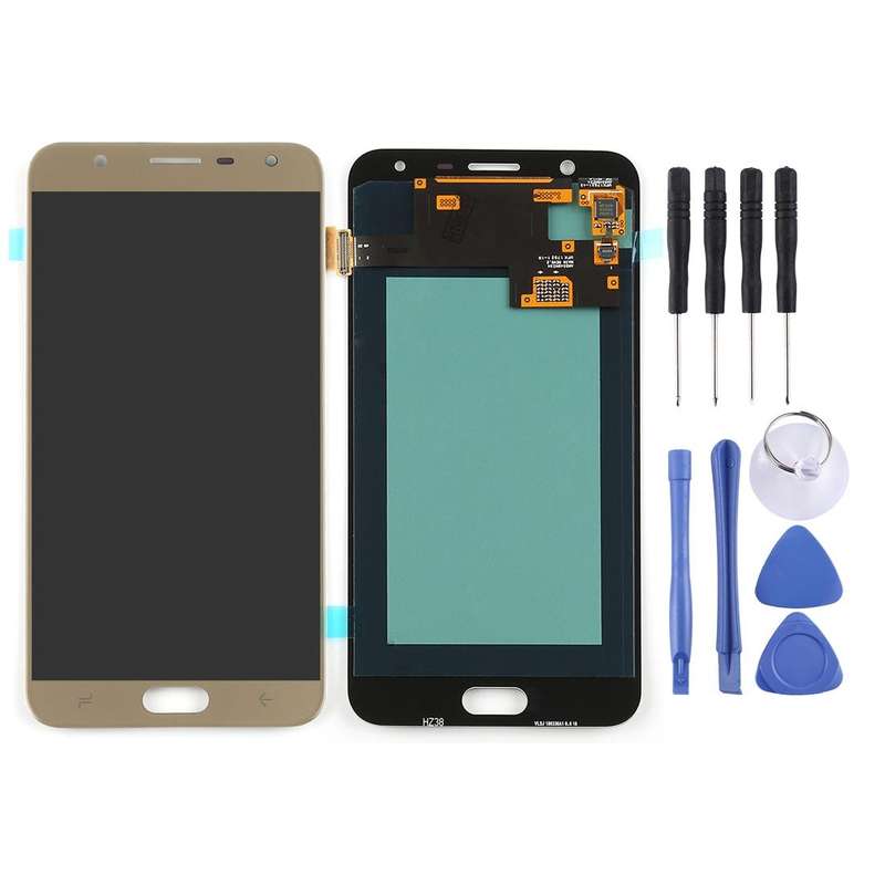 Original Super AMOLED LCD Screen for Galaxy J7 Duo / J720 with Digitizer Full Assembly (Gold)