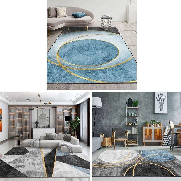 Modern Abstract Geometric Living Room Rug Coffee Table Cushion, Size: 120x160cm(24)