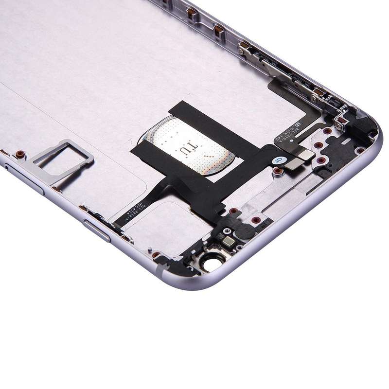 Full Housing Back Cover with Power Button & Volume Button Flex Cable for iPhone 6 Plus(Grey)