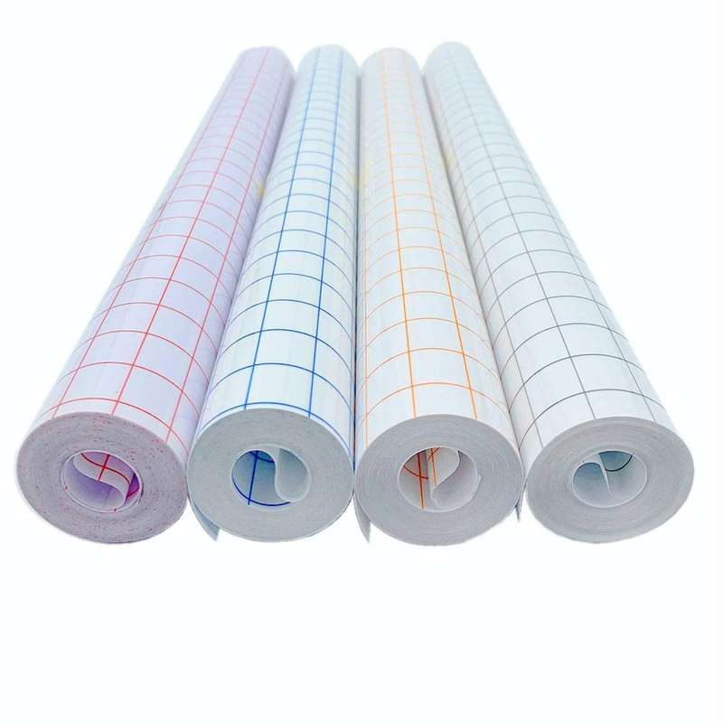 30cm x 500cm Self Adhesive Clear Lattice PVC Vinyl Positioning Transfer Film(Blue)