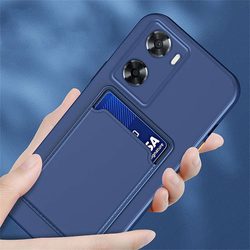 For vivo Y02s Skin Feel Card TPU Contrast Color Button Phone Case(Green)