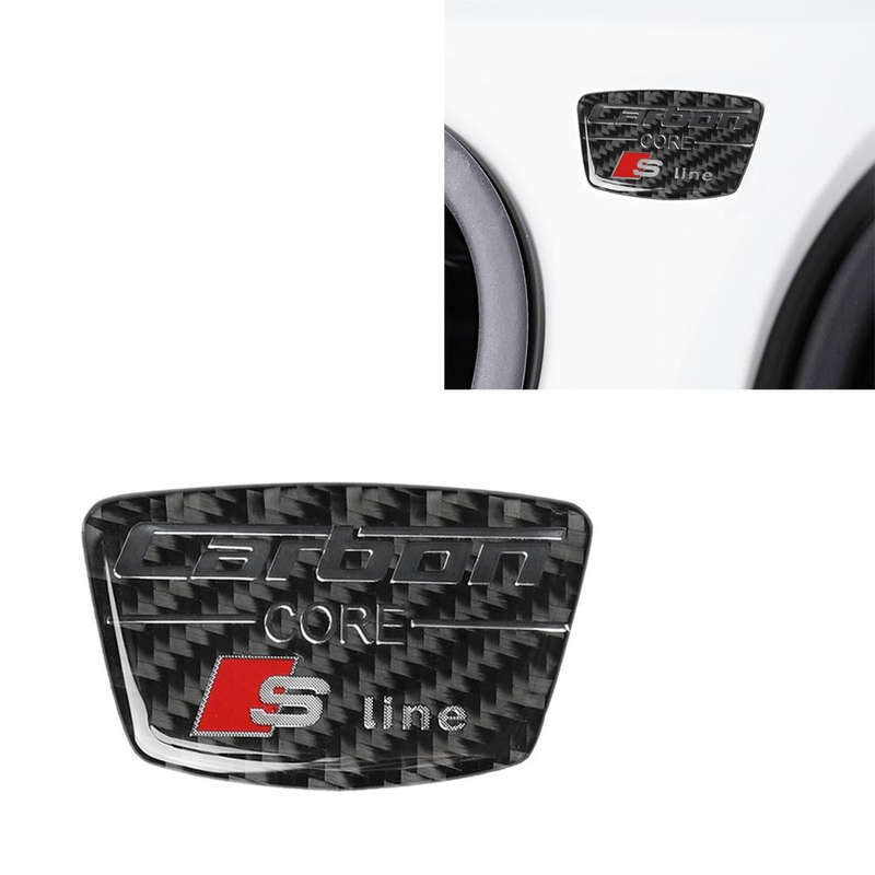 Car Carbon Fiber S Line Pattern Doorpost Decorative Sticker for Audi TT, Left and Right Drive Uni...
