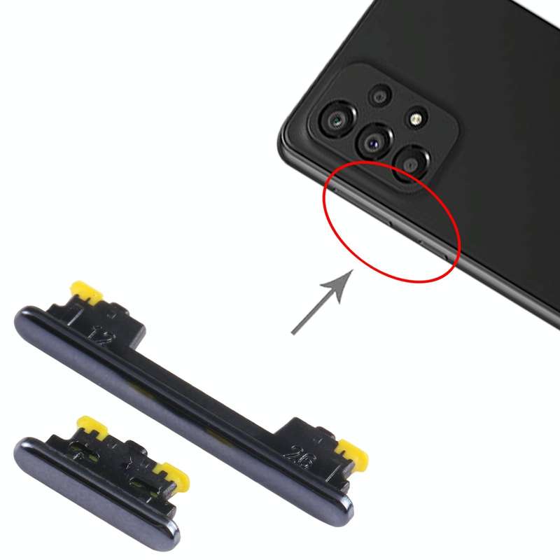 For Samsung Galaxy A53 5G SM-A536 10pcs Power Button + Volume Control Button(Black)