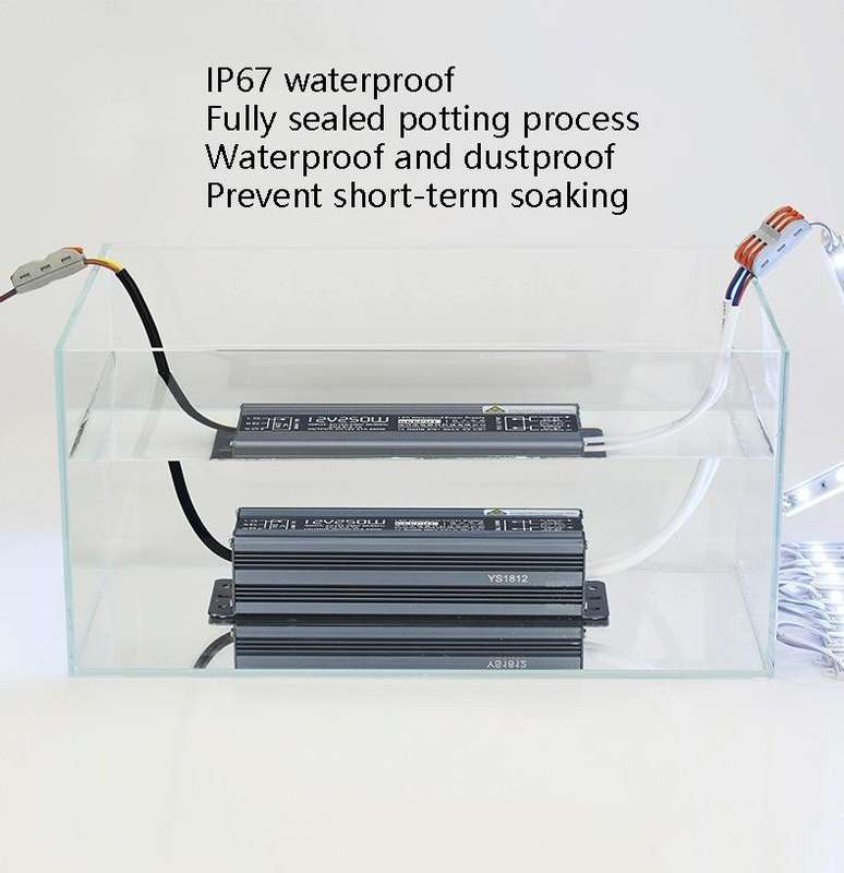 GEEPUT 220V Turn 12V LED Waterproof Power Supply Transformer, Model: 50A 600W