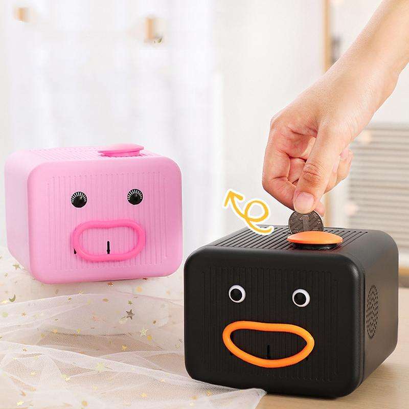 Emoji Expression Voice Electric Piggy Bank(Black)