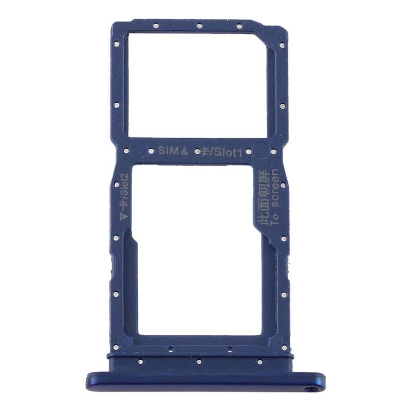 SIM Card Tray + SIM Card Tray / Micro SD Card Tray for Huawei Y9s(Blue)