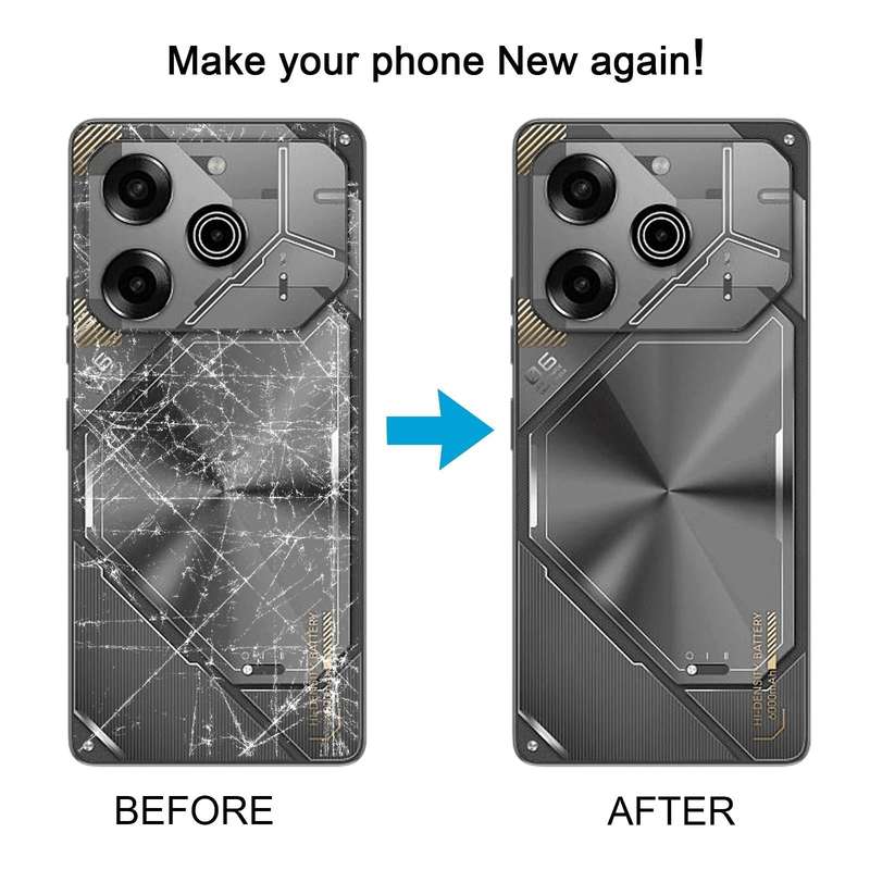 For Tecno Pova 6 Pro Original Battery Back Cover(Black)