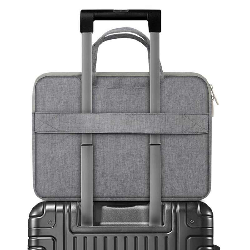 JRC MR30 Laptop Bag Waterproof Shock Absorbing Notebook Hand Inbound Bag, Size: 14 inch(Light Grey)