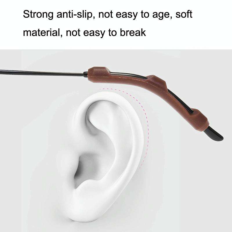 20pairs Silicone Non-Slip Glasses Foot Cover Frame Mirror Leg Decompression Anti-Drop Anti-Allerg...