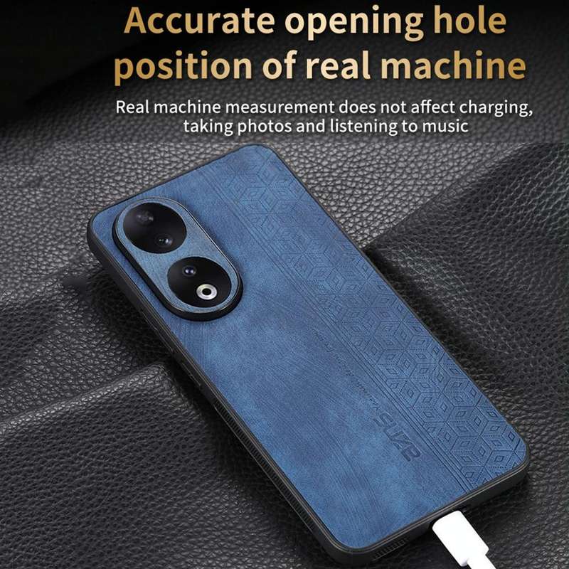 For Honor 90 AZNS 3D Embossed Skin Feel Phone Case(Black)