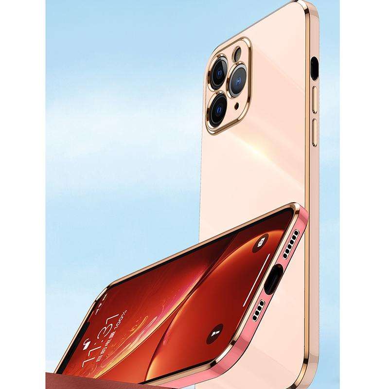 For iPhone 11 Pro XINLI Straight 6D Plating Gold Edge TPU Shockproof Case (Cherry Purple)