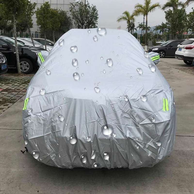 PEVA Anti-Dust Waterproof Sunproof SUV Car Cover with Warning Strips, Fits Cars up to 5.1m(199 in...