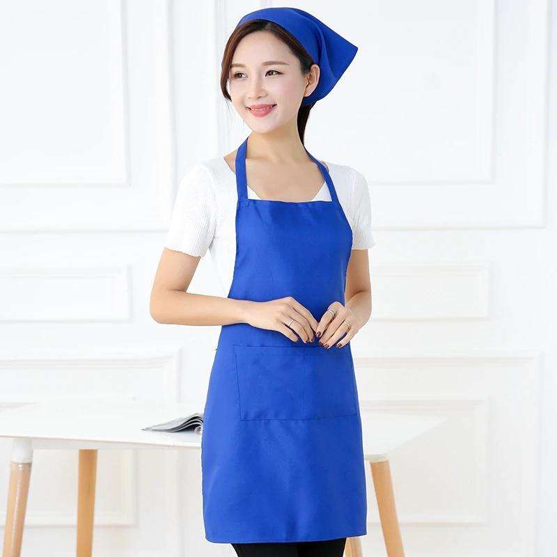 2PCS Kitchen Chef Aprons Cooking Baking Apron With Pockets(Yellow)