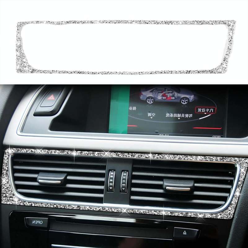 For Audi A4 / A5 / Q5 Car Air Conditioning Air Outlet Frame Diamond Decoration Sticker, Right Drive
