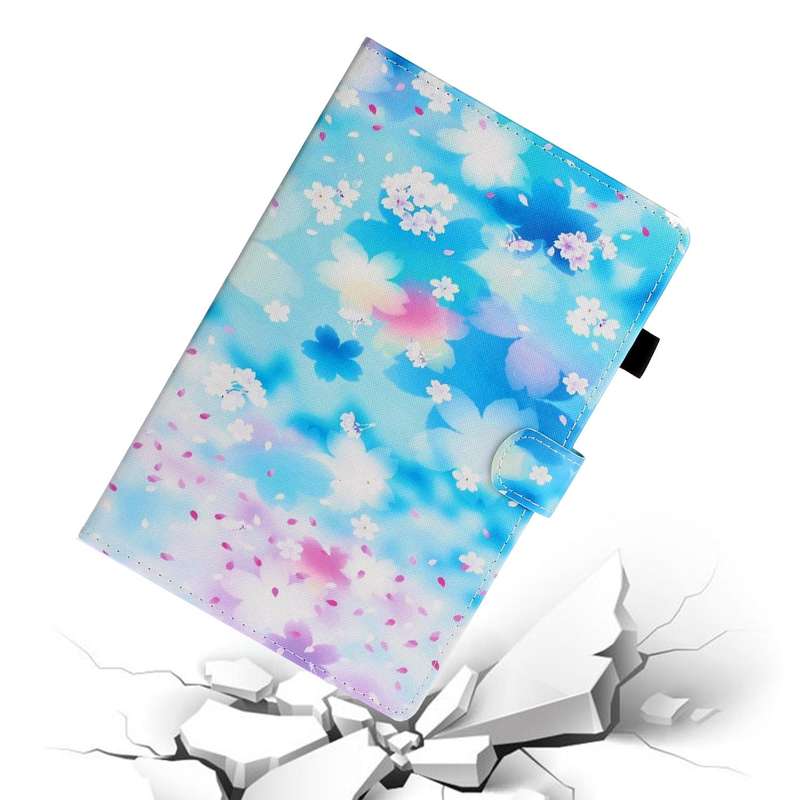 For Lenovo Tab M10 Plus 10.6 3rd Gen 2022 Coloured Drawing Smart Leather Tablet Case(Petal Rain)
